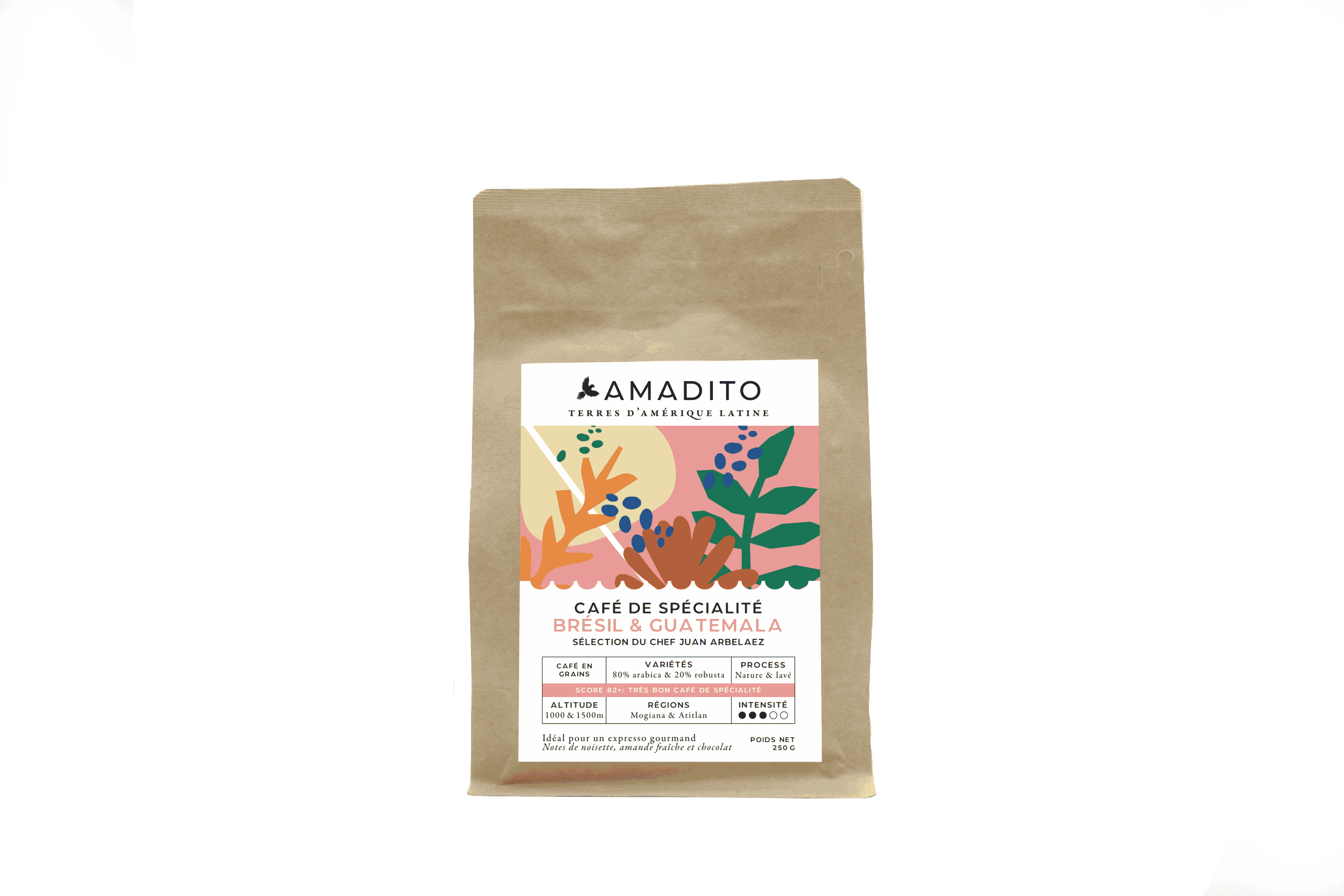 Coffret cadeau café grain moulu Brésil Éthiopie Colombie Guatemala